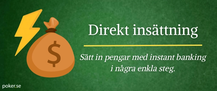 Instant banking insättning i några enkla steg